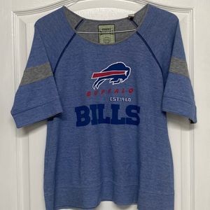 Tommy Bahama ladies, buffalo bills, short sleeve sweatshirt -Size Large